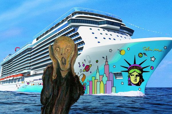 Artist's rendering of cruise ship today